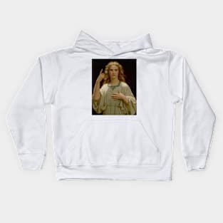 Pensez A Dieu by Hugues Merle Kids Hoodie